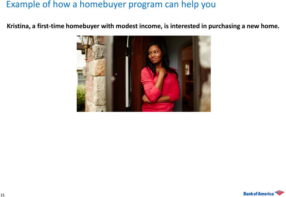 homebuyer with modest income, is
