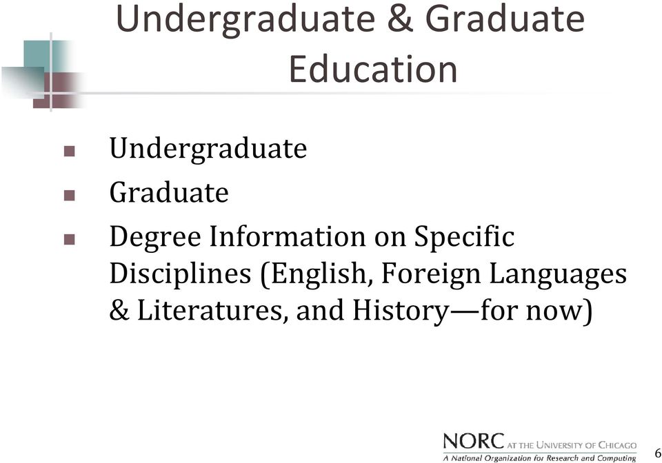 on Specific Disciplines (English, Foreign