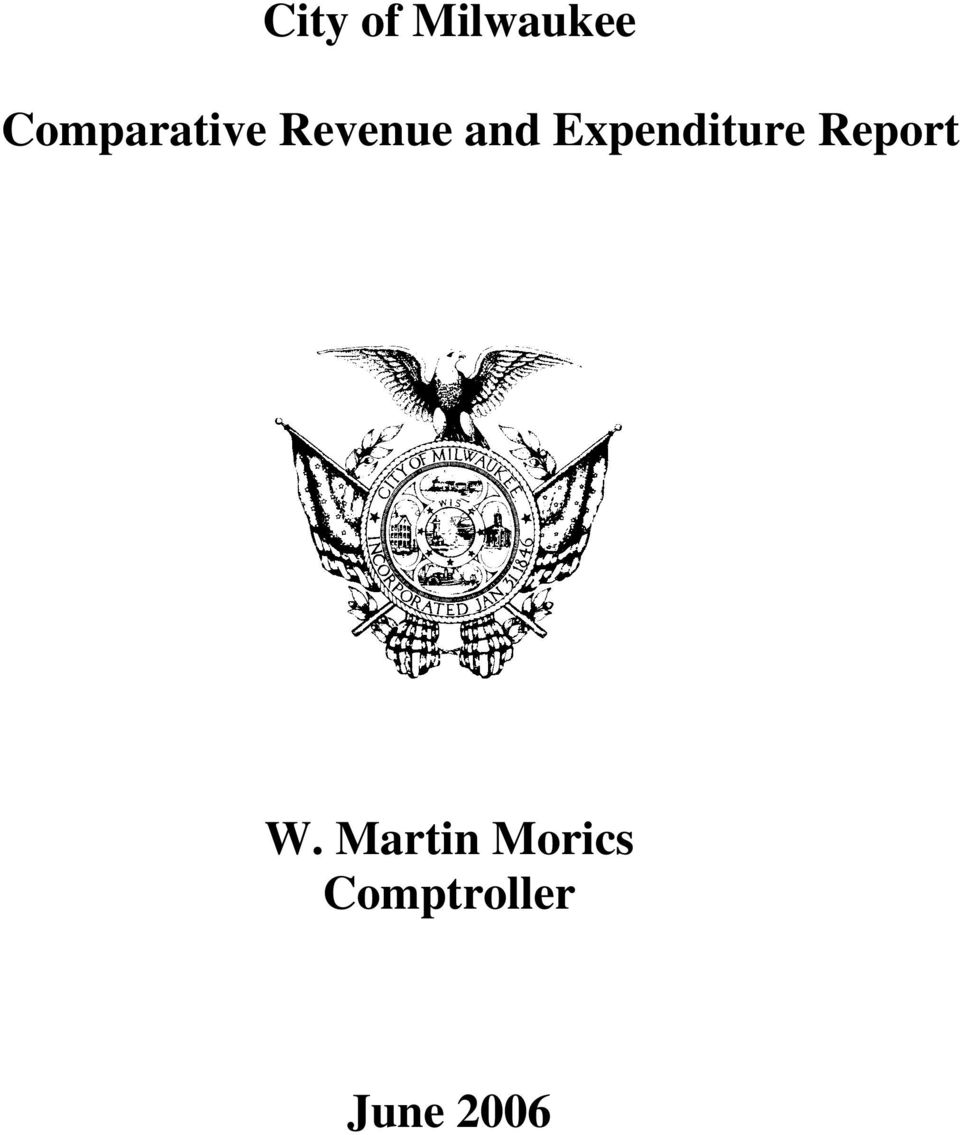 Expenditure Report W.