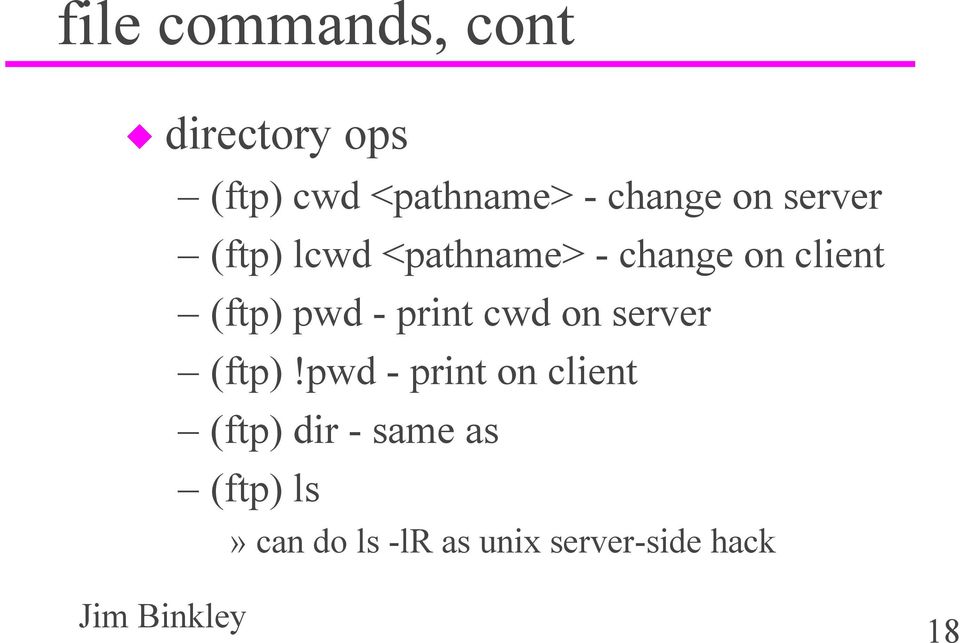 (ftp) pwd - print cwd on server (ftp)!