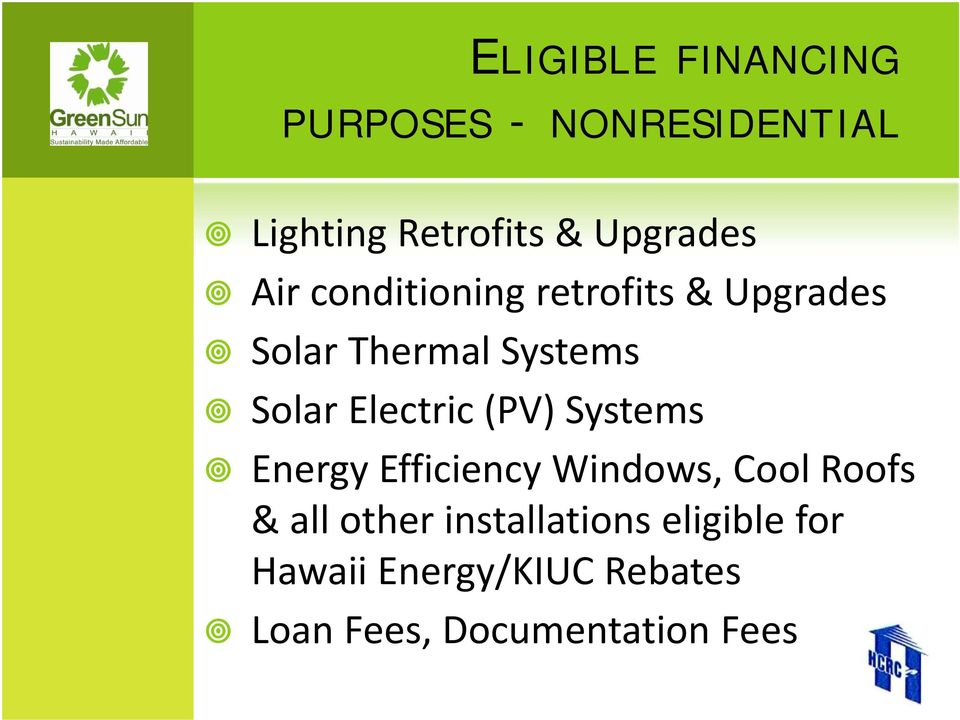 Solar Electric (PV) Systems Energy Efficiency Windows, Cool Roofs & all