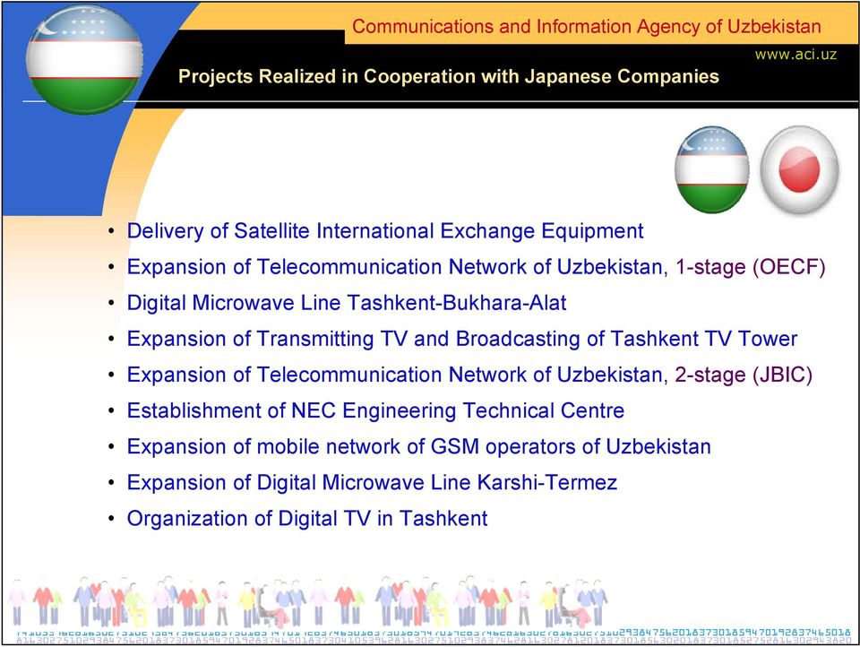 Broadcasting of Tashkent TV Tower Expansion of Telecommunication Network of Uzbekistan, 2-stage (JBIC) Establishment of NEC Engineering