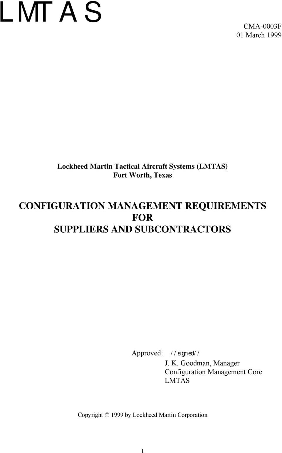 SUBCONTRACTORS Approved: //signed// J. K.