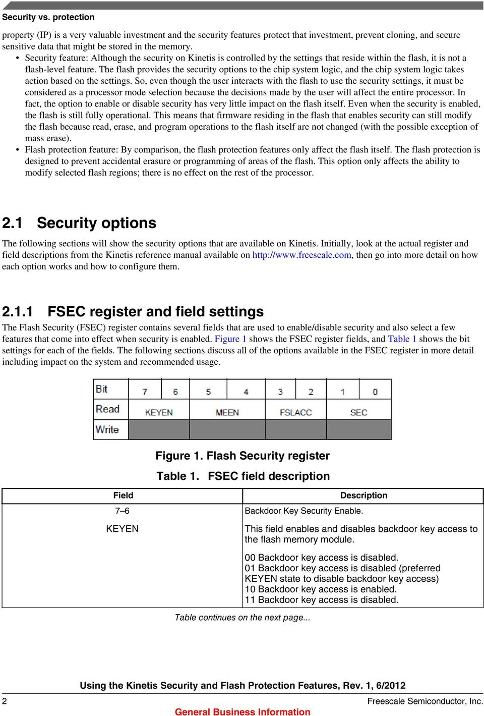 The flash provides the security options to the chip system logic, and the chip system logic takes action based on the settings.