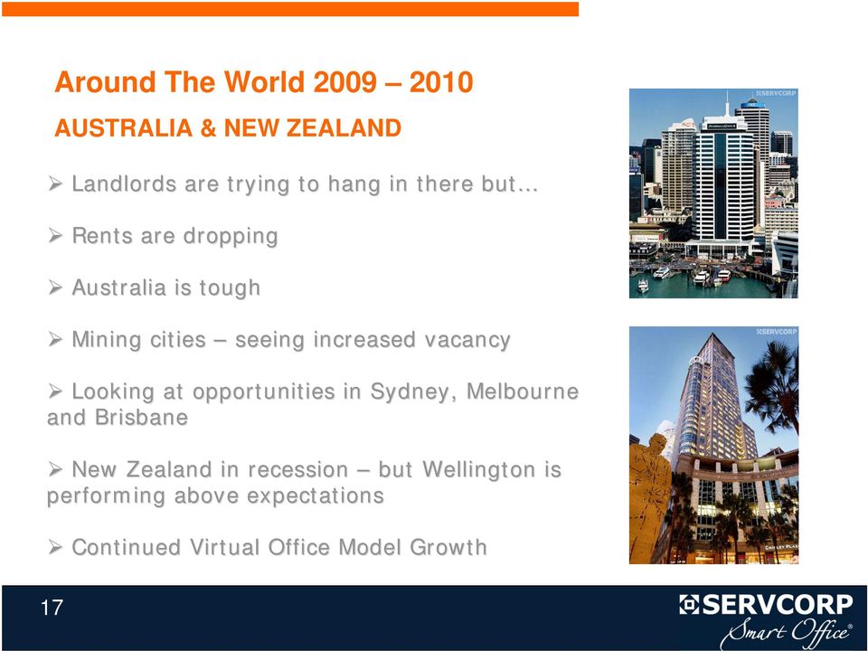 vacancy Looking at opportunities in Sydney, Melbourne and Brisbane New Zealand in