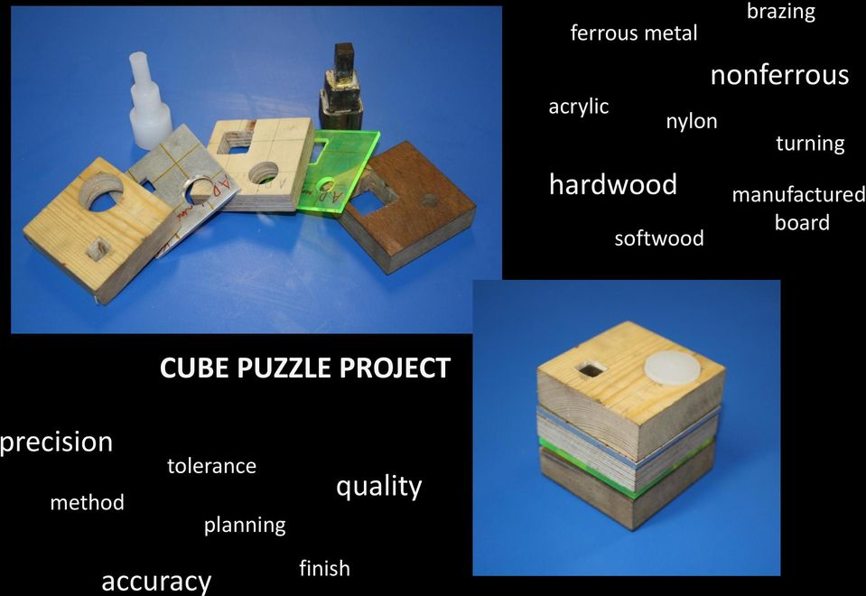 manufactured board CUBE PUZZLE PROJECT