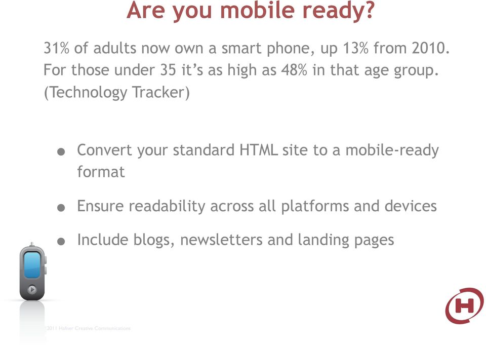 (Technology Tracker) Convert your standard HTML site to a mobile-ready format