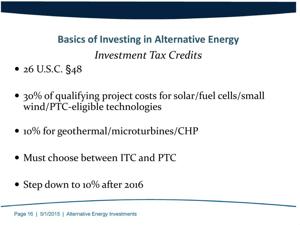qualifying project costs for solar/fuel cells/small wind/ptc-eligible