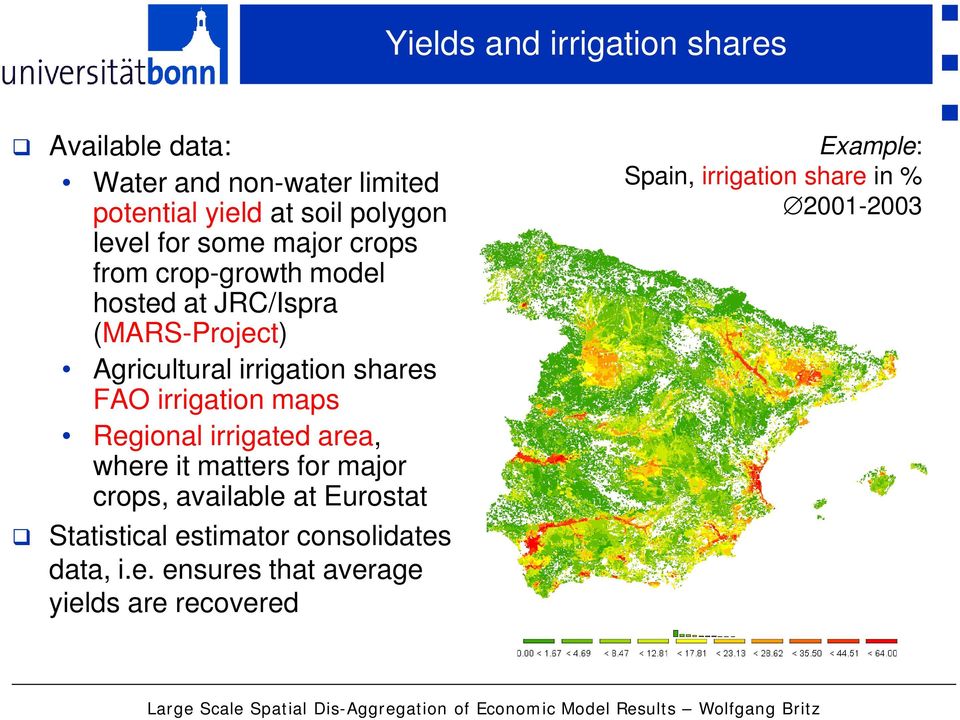 where it matters for major crops, available at Eurostat Statistical estimator consolidates data, i.e. ensures that average yields are