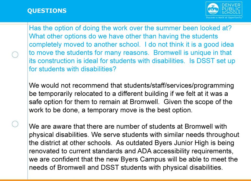 Is DSST set up for students with disabilities?