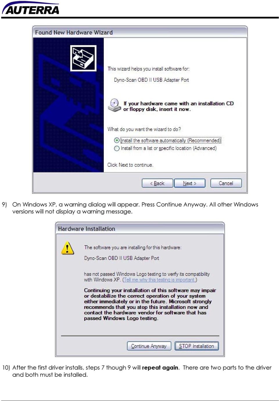 All other Windows versions will not display a warning message.