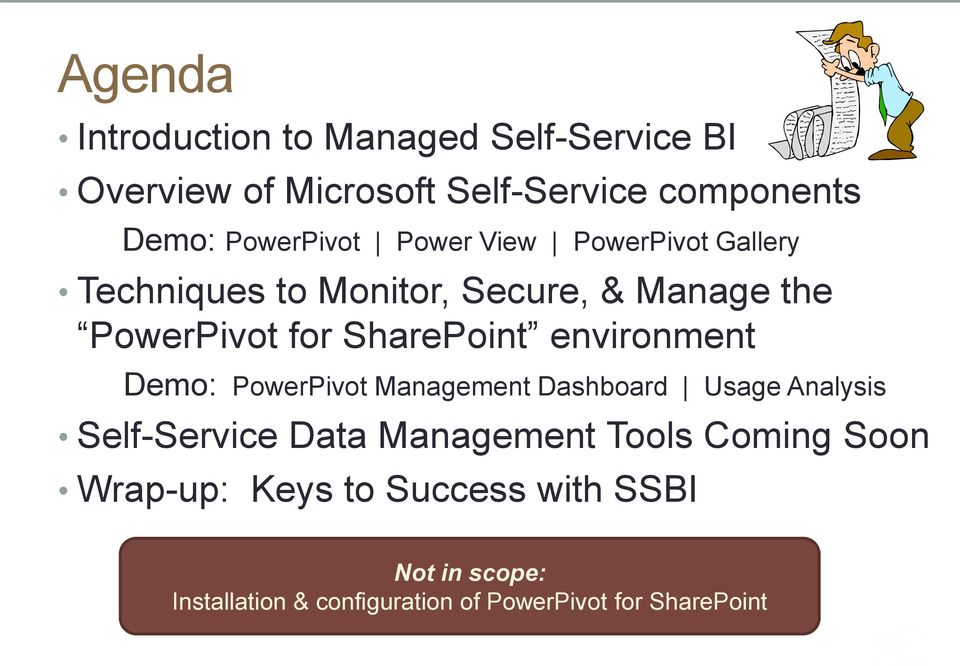 SharePoint environment Demo: PowerPivot Management Dashboard Usage Analysis Self-Service Data Management