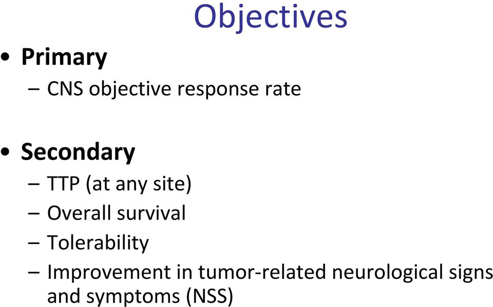 survival Tolerability Improvement in tumor