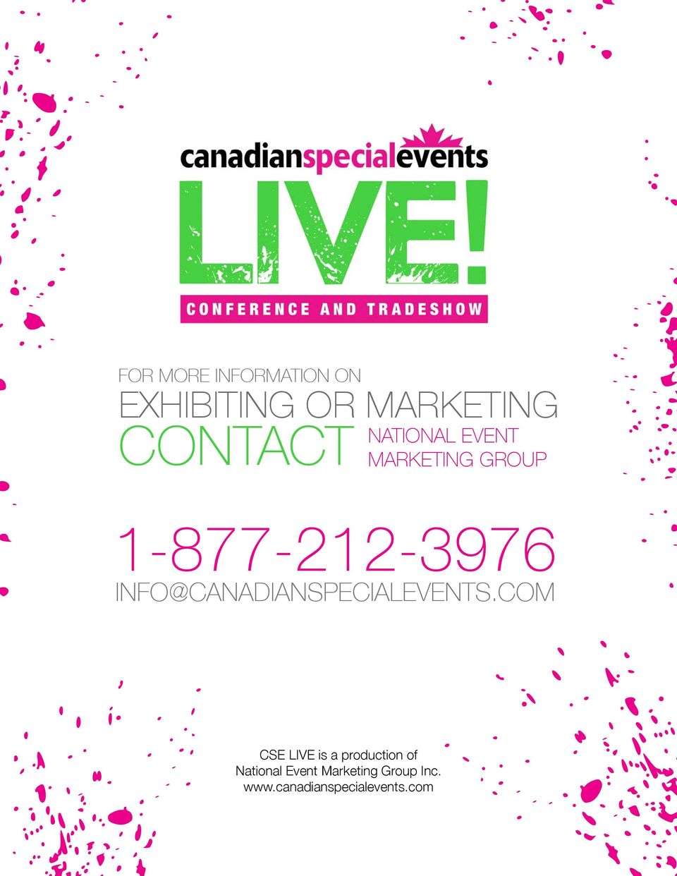 GROUP INFO@CANADIANSPECIALEVENTS.