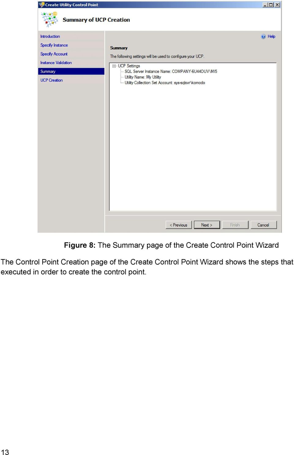 the Create Control Point Wizard shows the steps