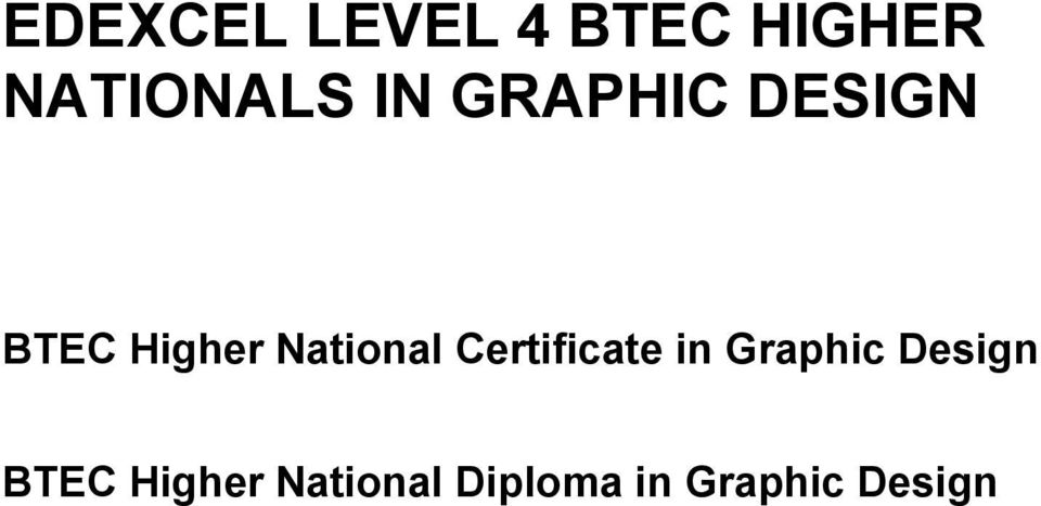 Certificate in Graphic Design BTEC