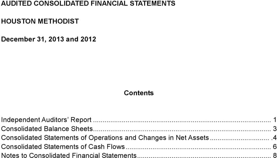 .. 3 Consolidated Statements of Operations and Changes in Net Assets.