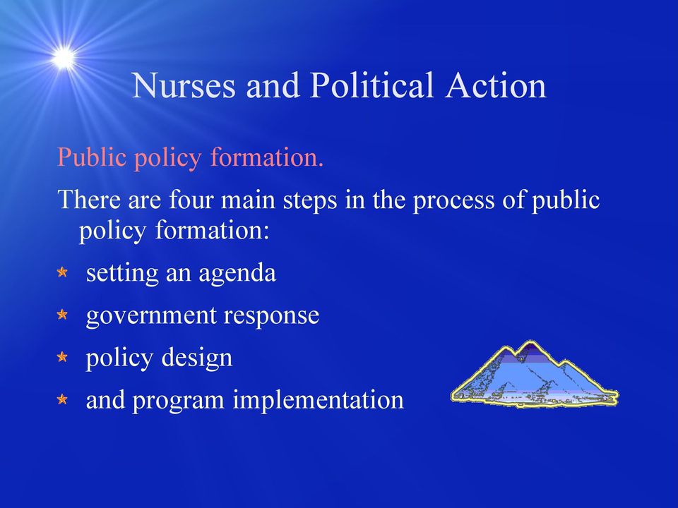 of public policy formation: setting an