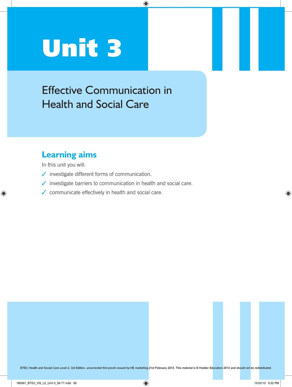 btec health and social care level 3 unit 3 p2