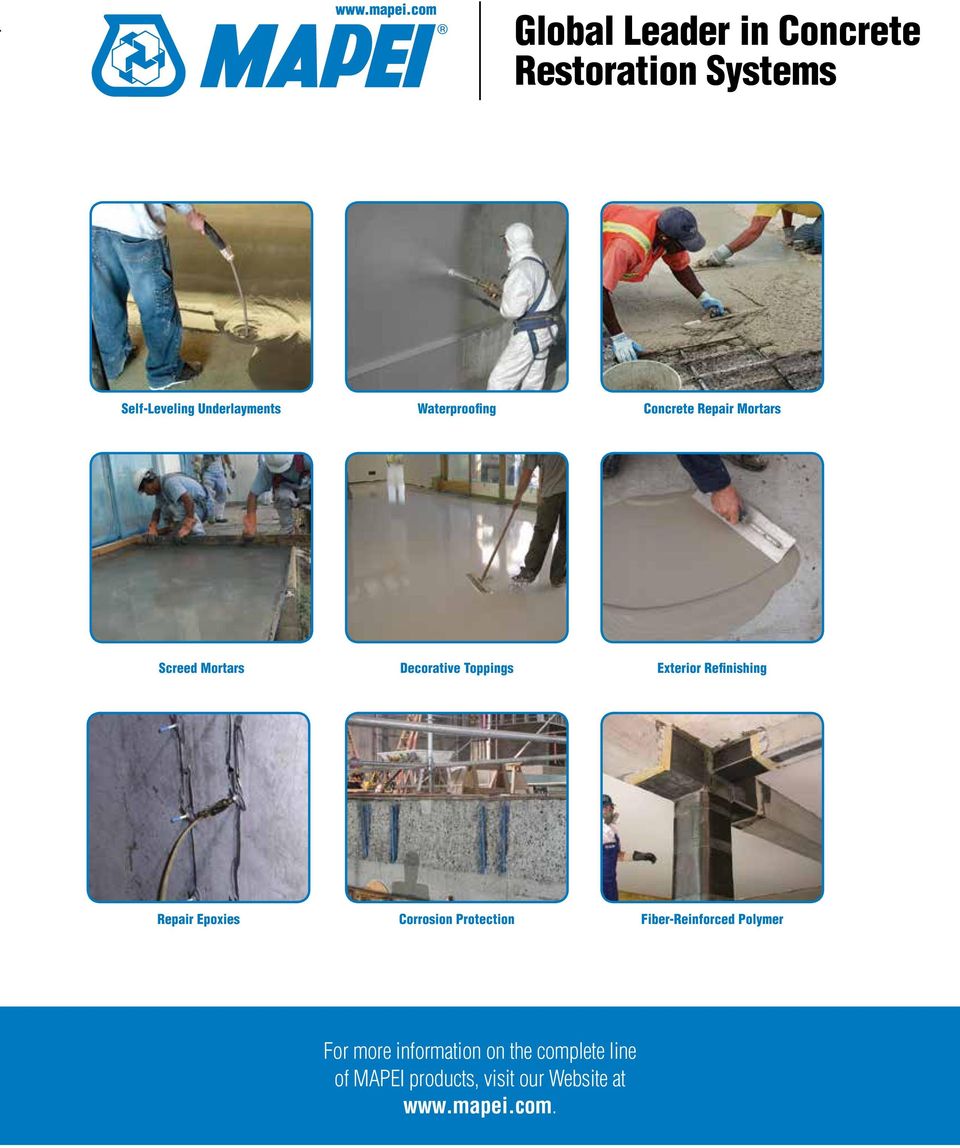 Refinishing Repair Epoxies Corrosion Protection Fiber-Reinforced Polymer For more
