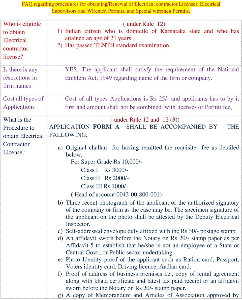 Who Is Eligible To Obtain Electrical Contractor License Pdf Free Download