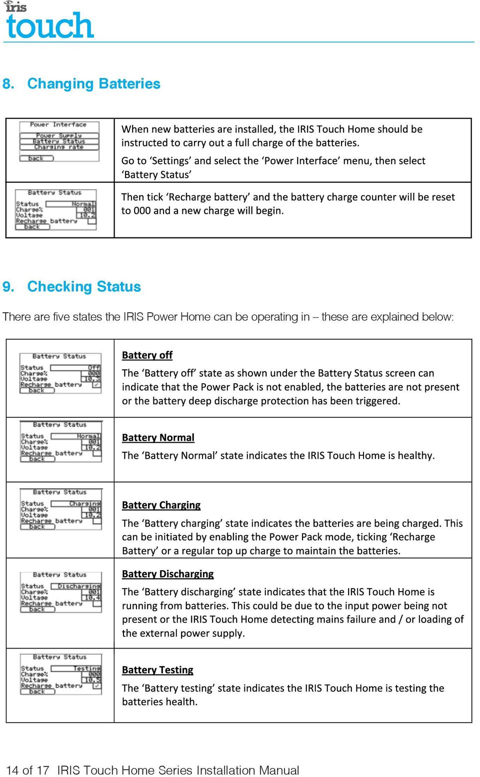 IRIS Power Home can be operating in these are