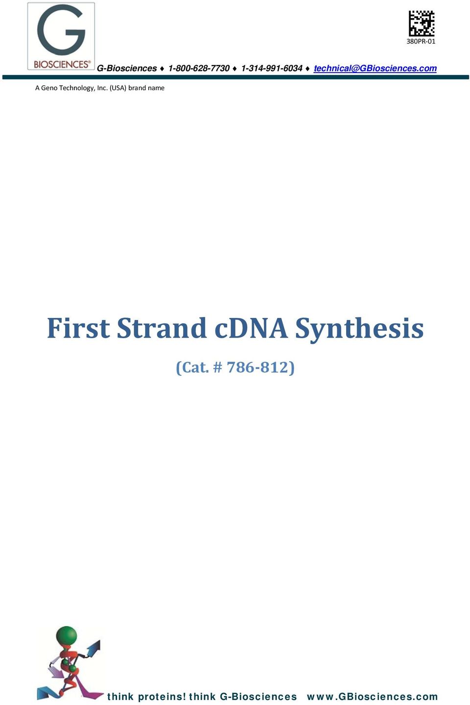 (USA) brand name First Strand cdna Synthesis (Cat.