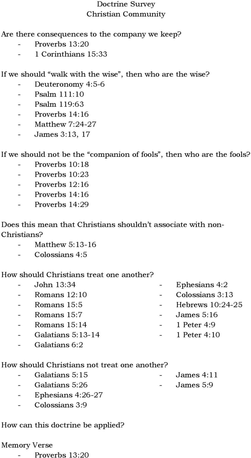 - Proverbs 10:18 - Proverbs 10:23 - Proverbs 12:16 - Proverbs 14:16 - Proverbs 14:29 Does this mean that Christians shouldn t associate with non- Christians?