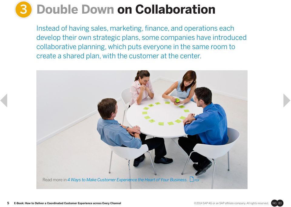same room to create a shared plan, with the customer at the center.