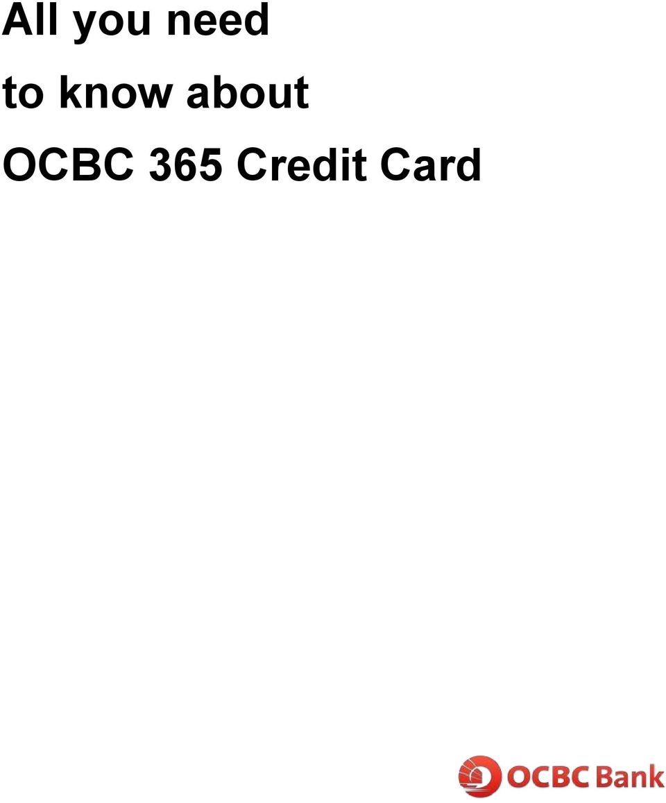 All You Need To Know About Ocbc 365 Credit Card Pdf Free Download
