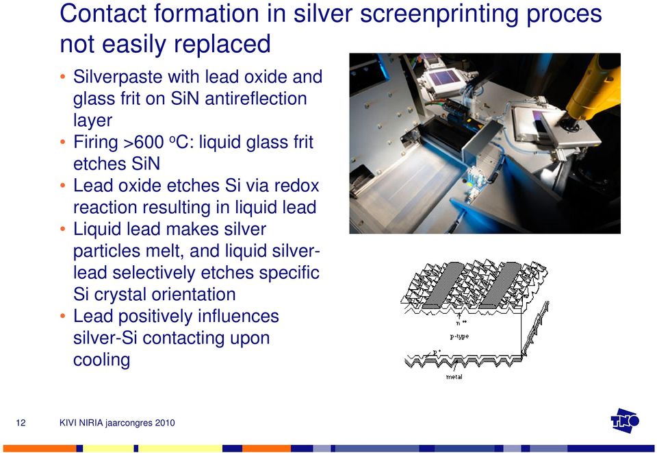 redox reaction resulting in liquid lead Liquid lead makes silver particles melt, and liquid silverlead