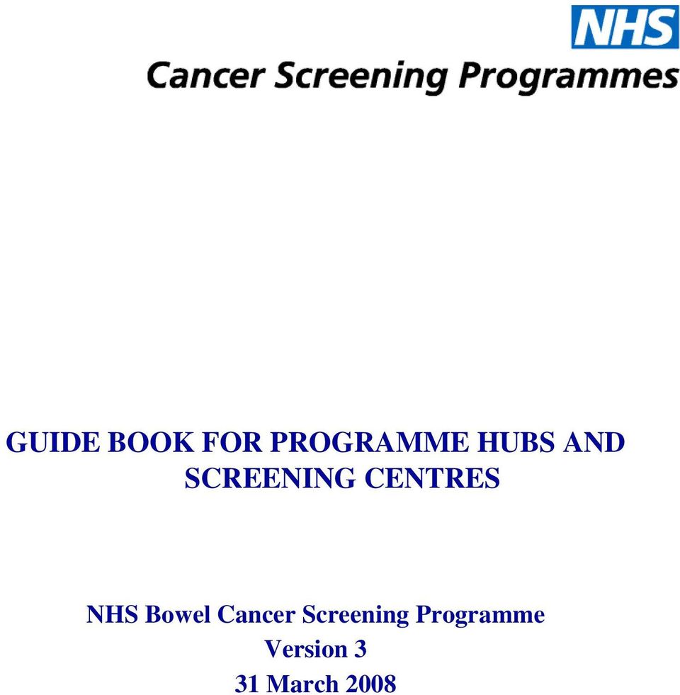 NHS Bowel Cancer Screening