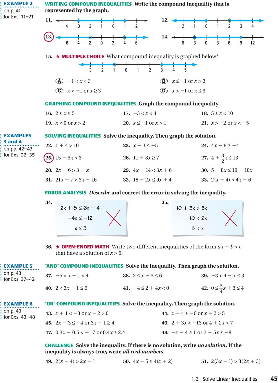 21211.21211. Solve Linear Inequalities E XAMPLE 21211 E XAMPLE 21. Graph simple Inside Solving Compound Inequalities Worksheet