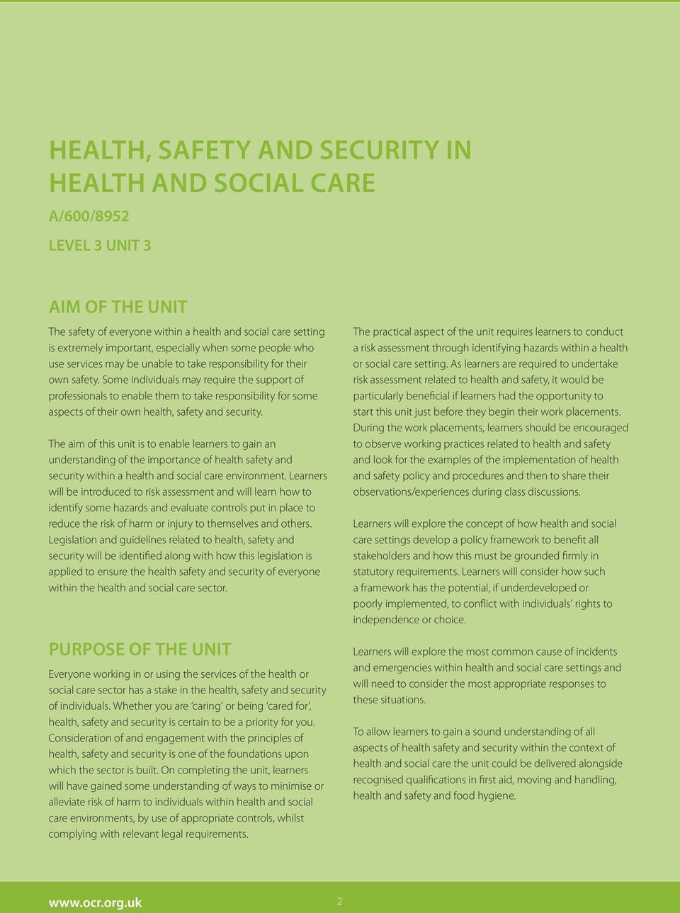 rights and responsibilities in health and social care