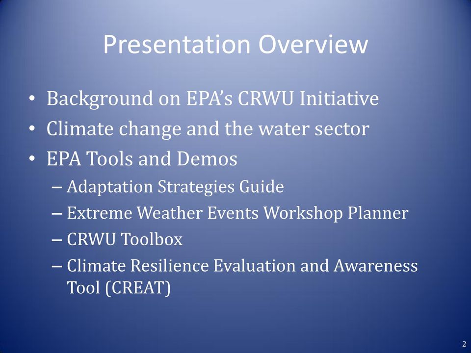 Adaptation Strategies Guide Extreme Weather Events Workshop