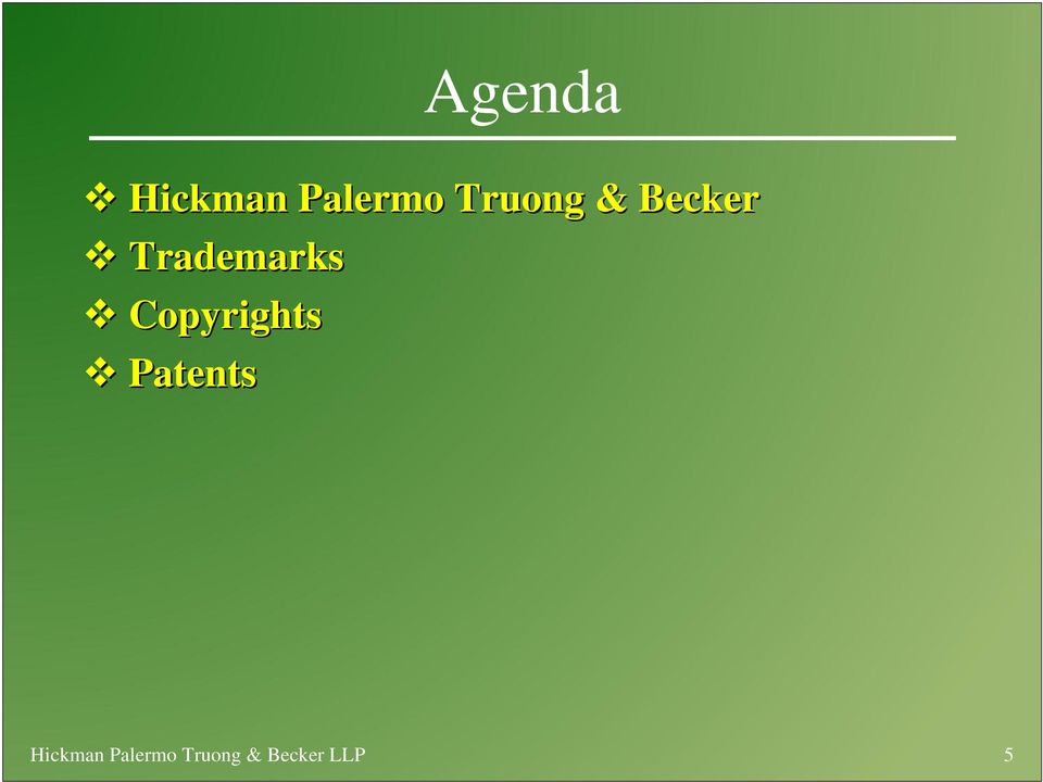 Copyrights Patents Hickman
