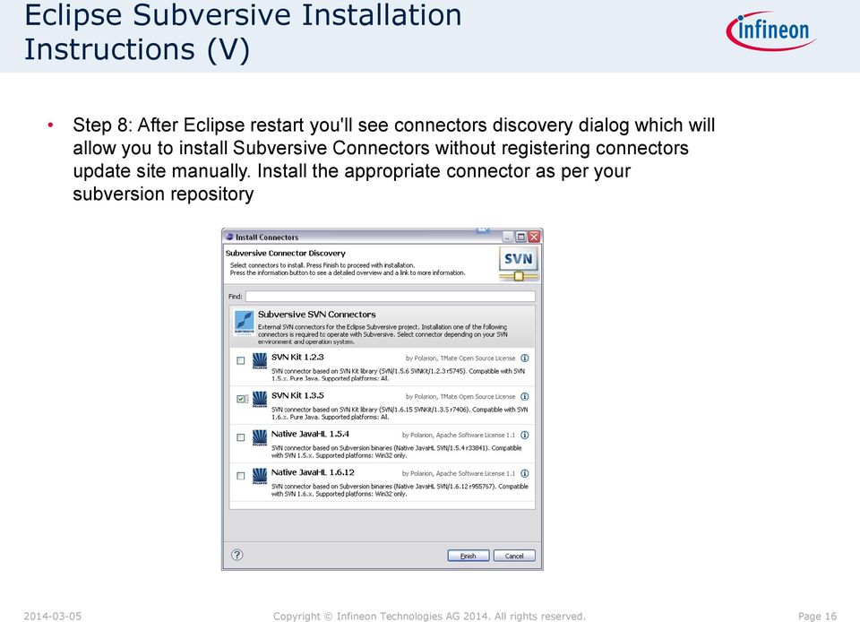 install Subversive Connectors without registering connectors update site