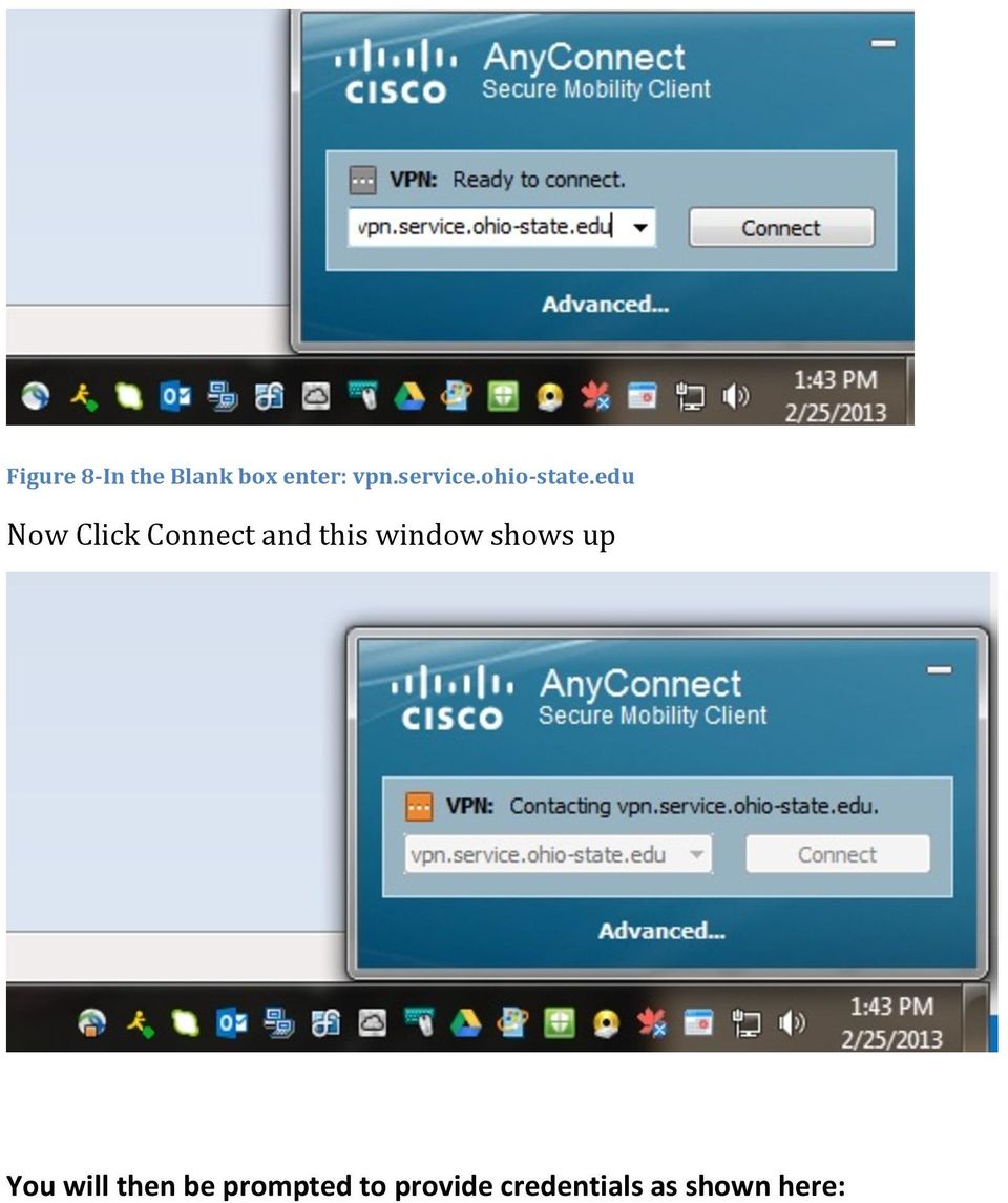 edu Now Click Connect and this window