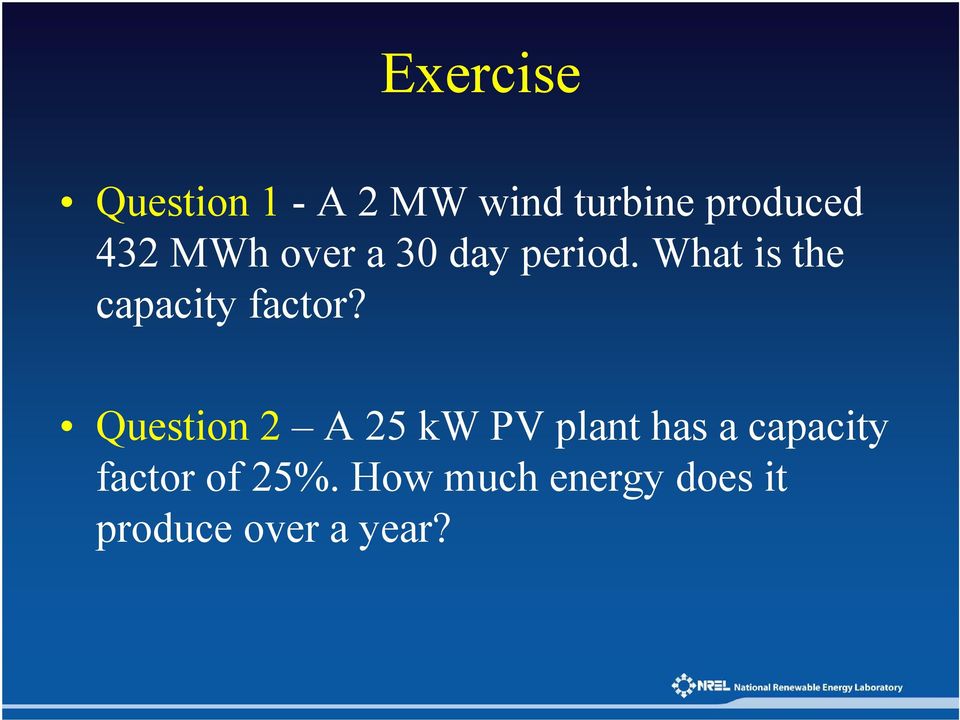 What is the capacity factor?
