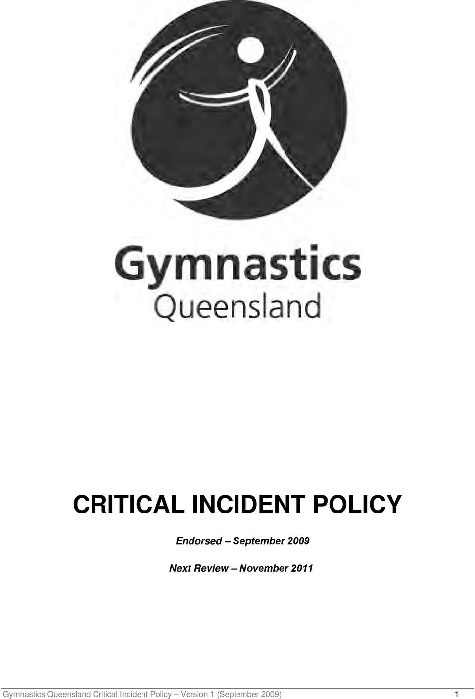 2011 Gymnastics Queensland Critical