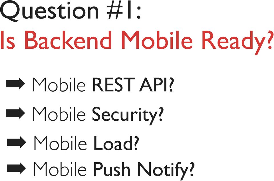 Mobile REST API?