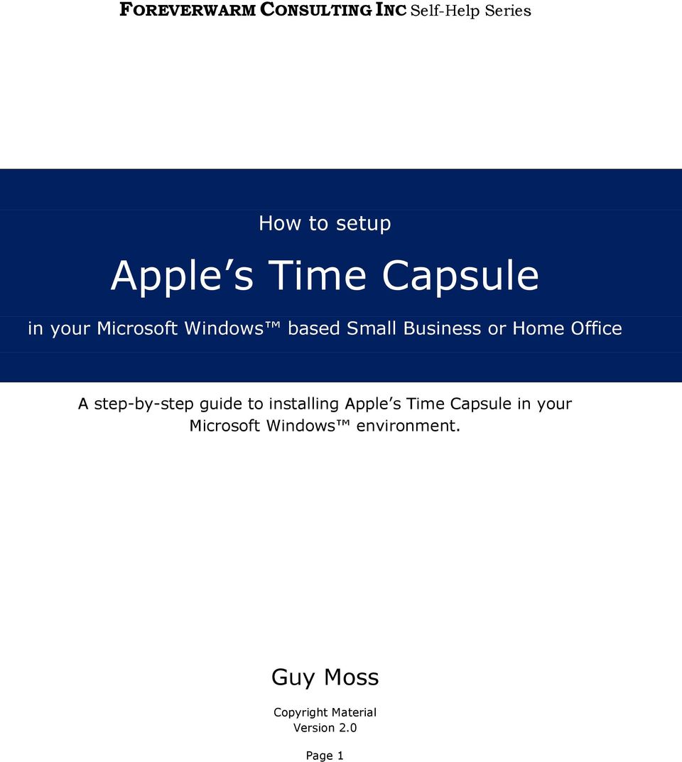 A step-by-step guide to installing Apple s Time Capsule in your
