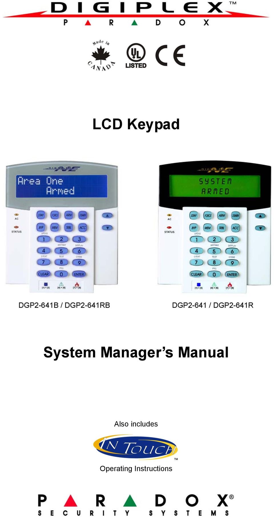 DGP2-641R System Manager s