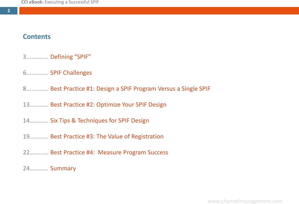 Versus a Single SPIF Best Practice #2: Optimize Your SPIF Design Six Tips &