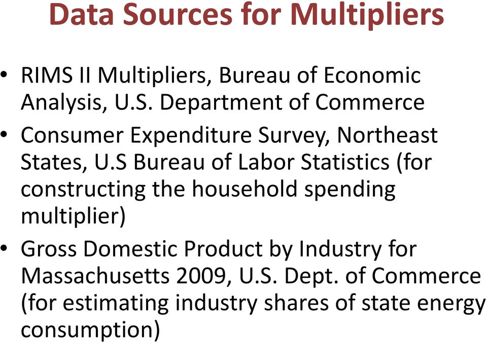 Domestic Product by Industry for Massachusetts 2009, U.S. Dept.