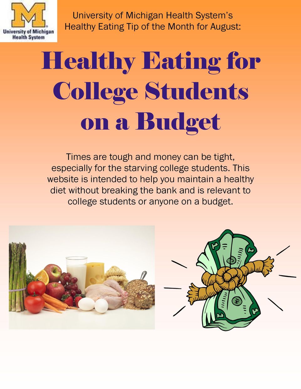 for the starving college students.