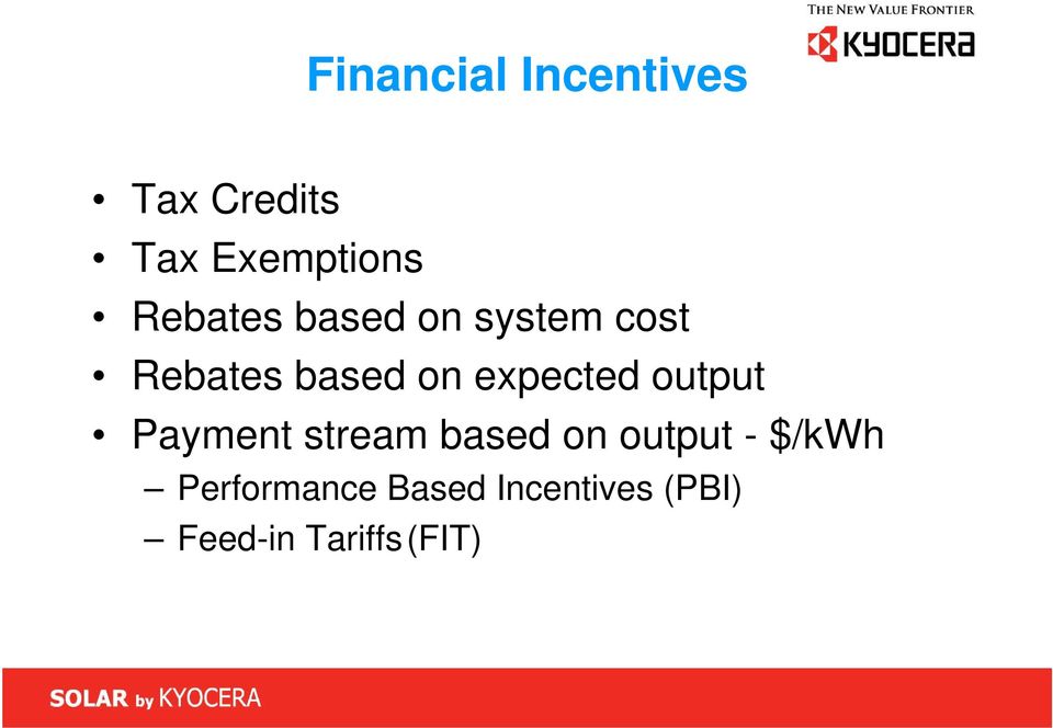 expected output Payment stream based on output -