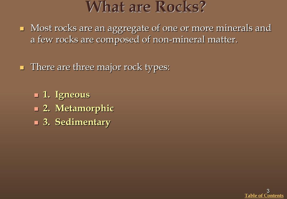 minerals and a few rocks are composed of