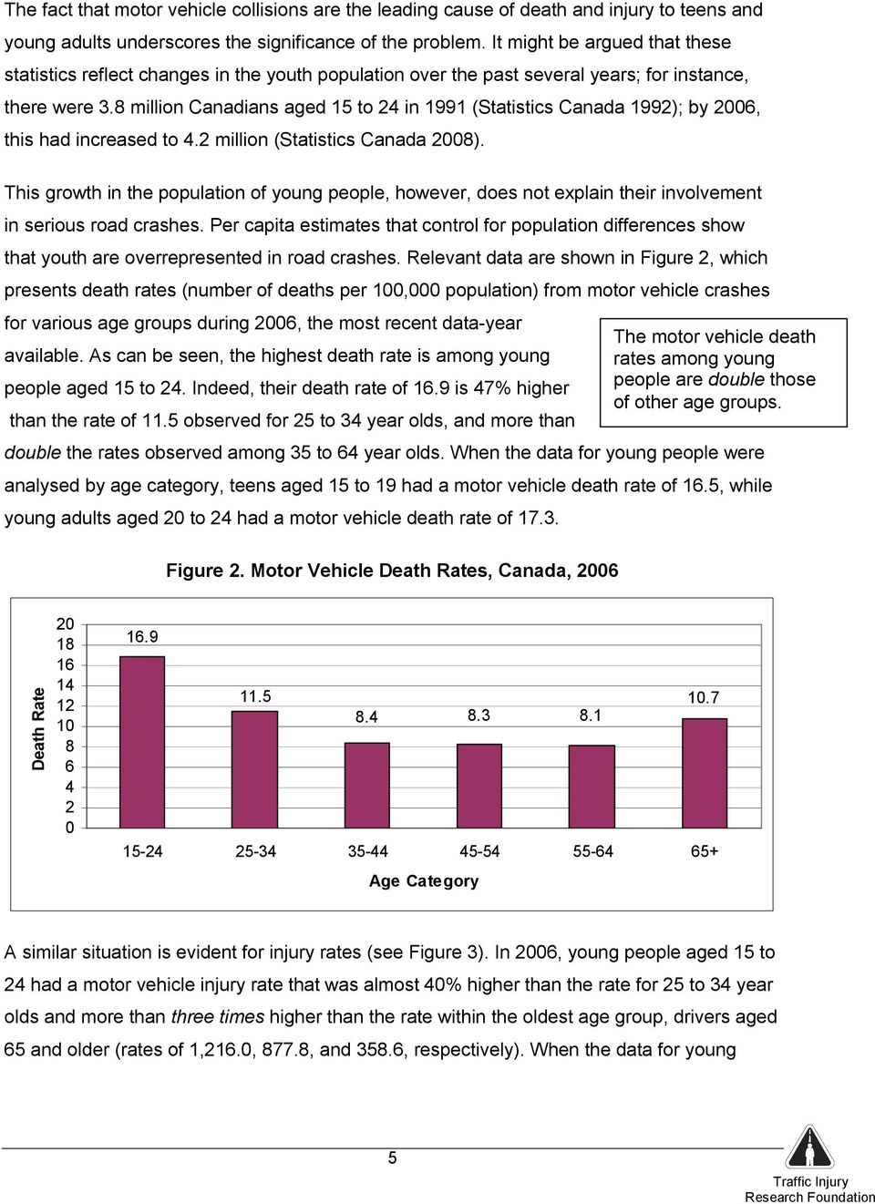 8 million Canadians aged 15 to 24 in 1991 (Statistics Canada 1992); by 2006, this had increased to 4.2 million (Statistics Canada 2008).