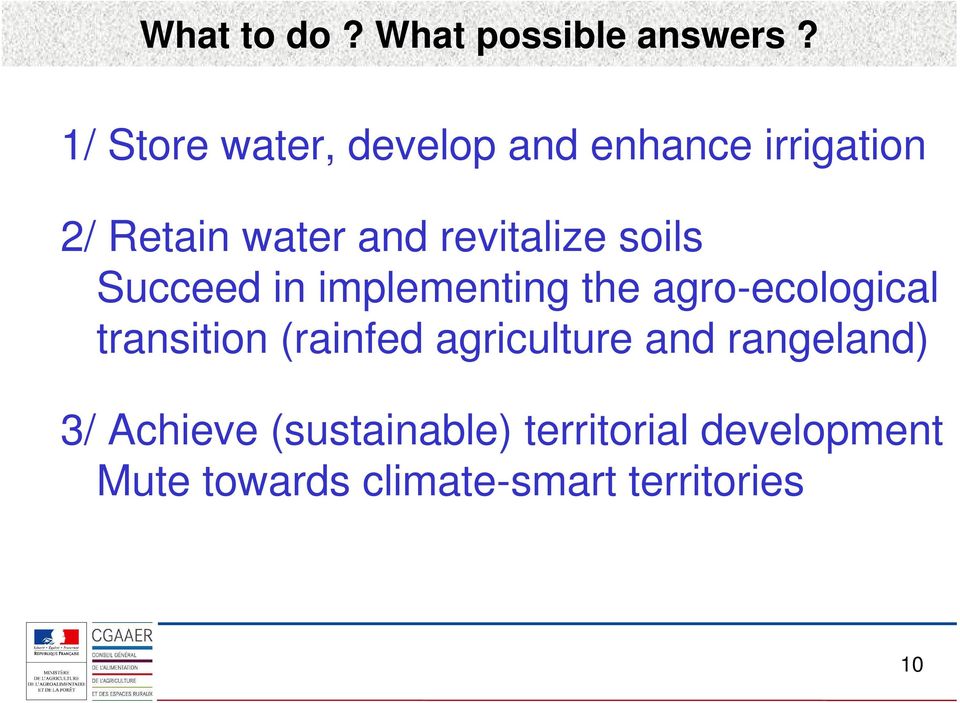 revitalize soils Succeed in implementing the agro-ecological transition